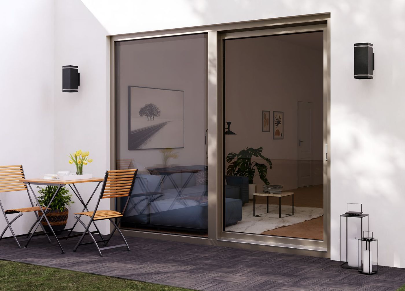 VEKAMOVE 76 sliding doors and windows – sliding door to a terrace